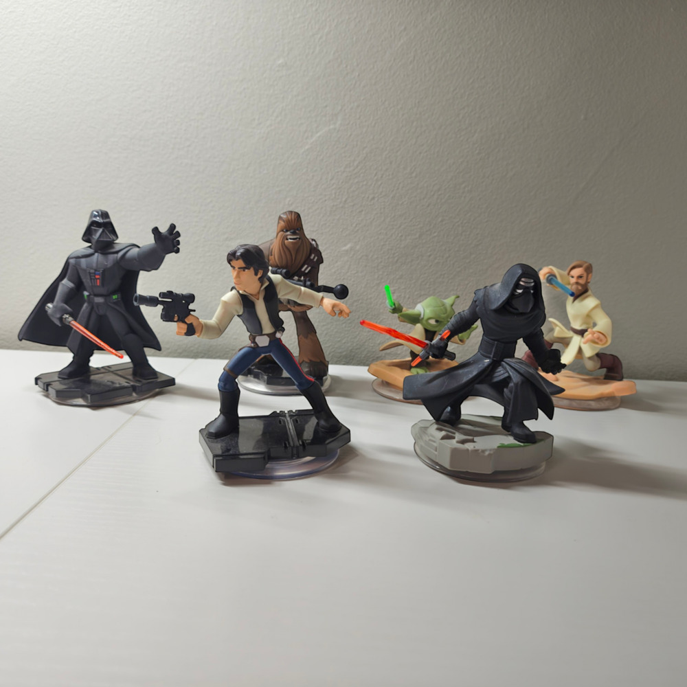 Disney Infinity Star Wars Figures Lot Of 6 Darth Vader Han Solo Yoda